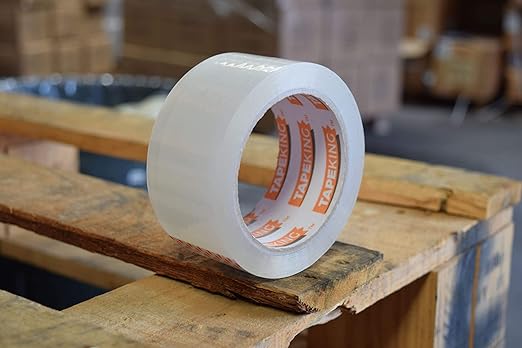Tape King Quiet Clear Packing Tape | 60 Yards Per Roll (6 Rolls) | Heavy Duty Packing Tape 2.6mil Strong Adhesive for Moving Boxes, Shipping Cartons, Office Use, Storage & Wrapping (360 Yards)