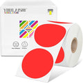 2 inch Dot Stickers Labels Circle Garage Sale Sticker 750Pcs Round Thermal Printer Stickers Printable Writable Price Labels for Yard Sale, Fluorescent Red
