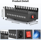 USB Charger Block, 300W 22 Port USB Charging Station for Multiple Devices, Desktop Wall Fast Charger with Storage Dividers, USΒ Power Strip Suitable for Home Office School Hotel