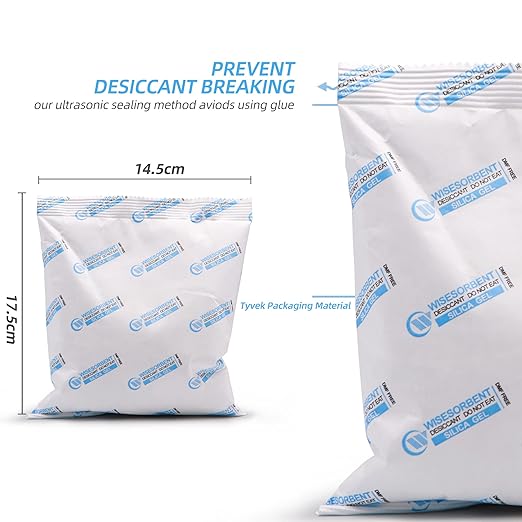 120 Packs 500 Gram Food Safe Silica Gel Desiccant Packets, Premium White Silica Gel Beads Packs, Dessicant Bags, Silica Gel for Storage