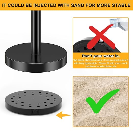 LOVMOR Stainless Steel Stanchion Post, 5 FT Black Carpet Ropes, Stanchion Post with Ball Top, Hollow Base and Velvet Ropes Safety Barriers Set for Party