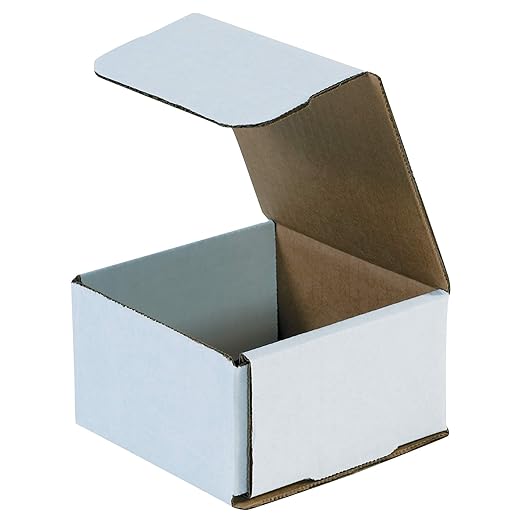 Box USA BMLR5 4 3/8"L x 4 3/8"W x 2 1/2"H, White (Pack of 50)
