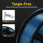 FLASHFORGE Rapid PETG Filament 1.75mm Metallic Blue, Max 600mm/s High Speed Printing, 3D Printer Filament 1kg Spool, Dimensional Accuracy +/- 0.02mm, Fits Most 3D Printers