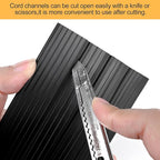 6.5Ft Cord Cover Heavy Duty Cable Protector 3 Channels Contains Cords, Cables and Wires, Easy to Unroll-Conceal Wires of Home, Office, Warehouse, Workshop, Concerts or Other Outdoors Surround (6.5Ft)