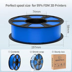 GEEETECH Blue PLA Filament 1.75mm 1KG, Neatly Wound 3D Printer Filament Dimensional Accuracy +/- 0.02mm, 1000g Spool(2.2lbs) 3D Printing Filament Fits Most FDM 3D Printers