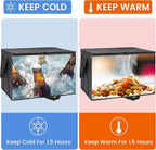 Bodaon 2-Pack Insulated Food Delivery Bag With Hard Bottom, XL Cooler Bags, Rideshare Delivery Bag, grocery bags Cold/Hot Styrofoam Carrier for Travel/Shopping/Catering/Car