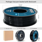 Geeetech Silk PLA Filament 1.75mm for 3D Printer, Metal-Like Shiny 3D Filament 1kg (2.2lbs) 1 Spool, Dimensional Accuracy +/- 0.02 mm, Silk Black