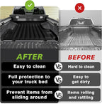 TripleAliners Truck Bed Mat Compatible with 2005-2021 Nissan Frontier Accessories 5FT Truck Bed Liner Perfectly Flush All Weather Protection TPE Heavy Duty Pickup Cargo Mat