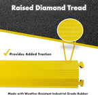 Kable Kontrol Drop Over Floor Cord Cover – 60” Inch Long 1 Channel Cable or Wire Protector – 270 Pcs Bulk Pack - Rubber Ramp for Indoor and Outdoor Use – Black