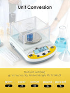 CGOLDENWALL Precision Lab Scale 500gX0.01g Analytical Electronic Balance Digital Laboratory Scale Precision Jewelry Scales Kitchen Precision Weighing Electronic Scales Calibrated 110V (500g, 0.01g)