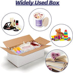 Shipping Boxes 8X4X3 Set of 40, White Corrugated Cardboard Box for Mailing Business Packaging