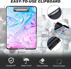 Side Opening Clipboard With 2 Storage & Pen Holder - Blue Personalized for Teachers, Nurses, Business People - Marble Enclosed Heavy Duty Contractor Clipboard