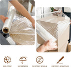 Stretch Wrap Roll 20" x 1,500ft, 80 Gauge – Clear Plastic Wrap for Moving, Packing, Pallet & Furniture – Heavy Duty Shrink Wrap Alternative, Industrial Strength Stretch Film (4 Rolls/Case)