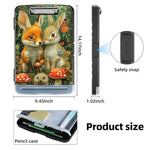 Clipboard with Storage Box & Pen Holder,Heavy Duty Clip Boards 8.5x11 for Nursing,High Capacity,School & Office Supplies,Fox Rabbit Mushroom