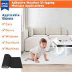 MAGZO Backed Adhesive Foam Padding 1/16" Thick x 12" W x 59" L, Black Thin Neoprene Sheets, Closed Cell Foam Sheet Roll