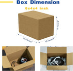 30 Pack 6x4x4 inches Small Shipping Boxes Brown Corrugated Cardboard Boxes for Packing, Mailing, Moving, Business