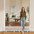 Short Dog Gate 19.7 x 78.7 Inch Adjustable Puppy Gate Indoor Folding Pet Door Small Dog Fence Freestanding Pet Barrier for Doorways Stairs Hallways