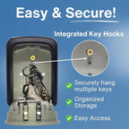 RUDY RUN Key Lock Box for Outside - Realtor Lockbox for House Keys Outdoor - Combination Key Hiders to Hide a Key Safe Storage
