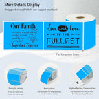 3x5 Inch Thermal Label Stickers,300Pcs Waterproof Rectangle Labels for Storage Bins,Moving Boxes,Address & Inventory Organization,Small Business Labeling,Fluorescent Blue