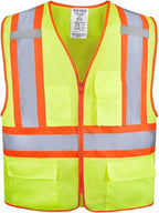 KAYGO Safety Vest with Pockets - High Visibility Reflective Vest ANSI Class 2 Construction Vest