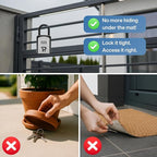 RUDY RUN Key Lock Box for Outside - Realtor Lockbox for House Keys Outdoor - Combination Key Hiders to Hide a Key Safe Storage