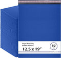 Royal Blue 12.5x19.5 Inch Large Poly Bubble Mailers #6 | Padded Envelopes with Self Seal | Air Lined Cushioned Bubble Mailer | Usable Size 12.5x15 | 50 Pack Bulk | Lightweight shipping Bags