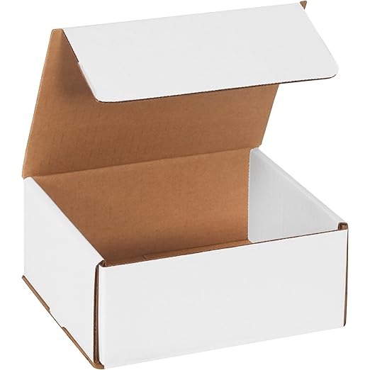 Box USA BM763 7"L x 6"W x 3"H, White (Pack of 50)