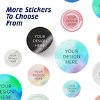 100 Custom Vinyl Stickers - Upload Your own Image, Text, Design, Logo - Personalized Logo Labels for Handmade, Packaging, Bottle, Jars, Candle, Brand Stickers (Sky Blue, 6x6)