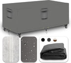 Heavy Duty Patio Furniture Covers Waterproof, 600D Outdoor Furniture Cover Waterproof for Sectional Sofa Couch, Outdoor Dining Table and Chair Set Covers 138''L x 76''W x 28''H, Grey