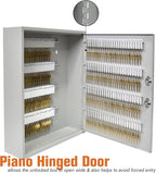 BankSupplies STEELMASTER 200 Key Cabinet - Dual Lock Control Key Box - Welded 22 Gauge Steel Construction - Scratch Resistant - Write-On Key Tags for Easy Identification