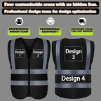 BeautyWill Custom Logo Safety Vest S,M,L,XL,2XL,3XL,4XL Personalized Safety Vest High Visibility Apparel