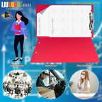 Legal Aluminum Clipboard Metal w/Stainless Hangable Pen Holder Writing Low Profile Large Clip Board 9" x 15.5" Message Tabletop for Lawers Office Business Workshop Factory Supplies (Red, Legal)