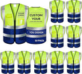 BeautyWill Custom Safety Vest Logo Class 2 High Visibility Reflevtive Vest Outdoor Protective Workwear
