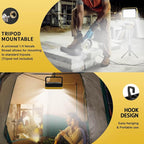 Rechargeable Flood Light with Tripod Hole, Portable COB Work Light Battery Operated, LED Work Lights Waterproof 180° Rotate for Job Site Garage Camping Car Repair, Gifts for Men
