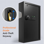 XDeer 122-Keys Key Lock Box Wall Mount with Advanced Anti-Theft Deposit Key Slot & LED Light, Key Cabinet with Combo and Key Lock, Key Safe for Hotels & Office & Companies & Car Dealerships