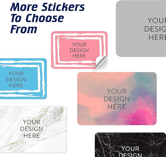 100 Custom Vinyl Stickers - Upload Your own Image, Text, Design, Logo - Personalized Logo Labels for Handmade, Packaging, Bottle, Jars, Candle, Brand Stickers (Pink, 5x3)