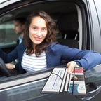 Car Registration and Insurance Holder,Leather Vehicle Glove Box Organizer Wallet for Document,Perfect for any Car,Truck,Motorcycle,Driver License,Trailer or Boat,Men & Women,Butterfly and Sunflower