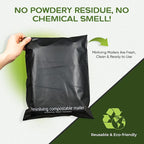 100% Compostable Biodegradable Mailers | Reusable Poly Bags | Zero-Waste Double-Seal Extra Thick | Shipping Envelopes Pouches | Certified Green Packaging - Size 14.9" x 19"