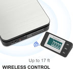 Fuzion Shipping Scale - Wireless Postal Scale 110LB x 0.1oz, Large LCD Display, 5 Units, Digital Scale for Packages - Dual Power Options (Batteries & Adapters)
