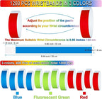 1200 Pcs Plastic Paper Wristbands for Events Neon Color Wrist Bands Concert Identification Wristbands Paper Bracelets Wristbands Party Hand Bands (Red, Fluorescent Green, Blue)
