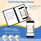 6 Sides Whiteboard Notebook Portable Whiteboard Dry Erase Notebook Portable Dry Erase Board Double Sided Folding Whiteboards White Board for Office Study Meeting(Black,A5: 6"×9”)