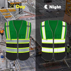 BeautyWill Custom Logo Safety Vest Class 2 High Visibility Reflective Vest for Men - Personalized Logo Team Vest
