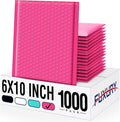 Fuxury Bubble Mailers 6x10" Pink Padded Envelopes 1000Pack Strong Adhesion Thick Padded Mailers for Small Business Mailing Small Items,Jewelry,Makeup