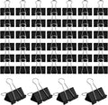 Large Heavy Duty Clips 2 Inch Black Extra Large Paper Clips Big Size Paper Clamps Metal Clips for Binder Clips Office and Home Supplies - 48 Pcs