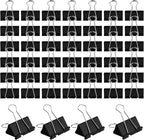 Large Heavy Duty Clips 2 Inch Black Extra Large Paper Clips Big Size Paper Clamps Metal Clips for Binder Clips Office and Home Supplies - 48 Pcs