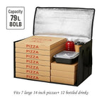Bodaon Large 3-Pack Insulated Food Delivery Bag with hard bottom, XXXL Catering/Pizza Cooler Bags, Rideshare Delivery Bag, Thermal Cold/Hot Styrofoam Carrier for Travel/Shopping/Car