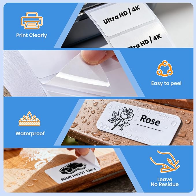 Compatible for DYMO 30334 (2-1/4"x1-1/4) Address Barcode White Thermal Labels Work with LabelWriter 4XL Printer 1 Roll 350 Labels NOT Fit 5XL