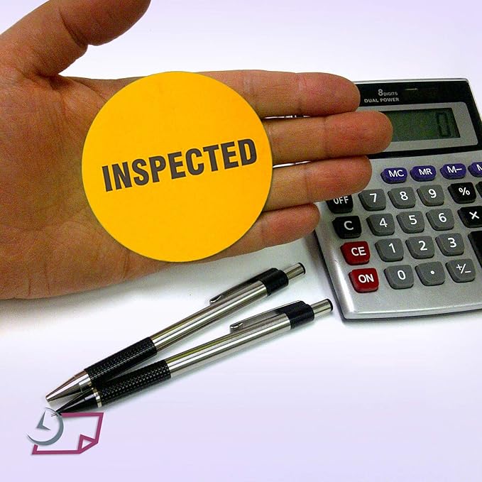 2" Round Labels, Inventory Control/Date Labels, 500 Per Roll (Inspected)