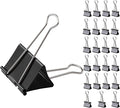 3 Inch Extra Large Binder Clips (24 Pack), Black Jumbo Binder Clips, Heavy Duty Paper Clamps, Big Metal Paper Clips for Office, Home, School, Art Supplies