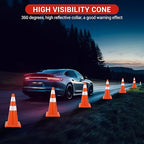 20 Pack Traffic Safety Cones 18 Inch, PVC Orange Safety Cones with Reflective Collars and Weighted Base for Traffic Control, Construction Events, Driveways, and Parking Lots